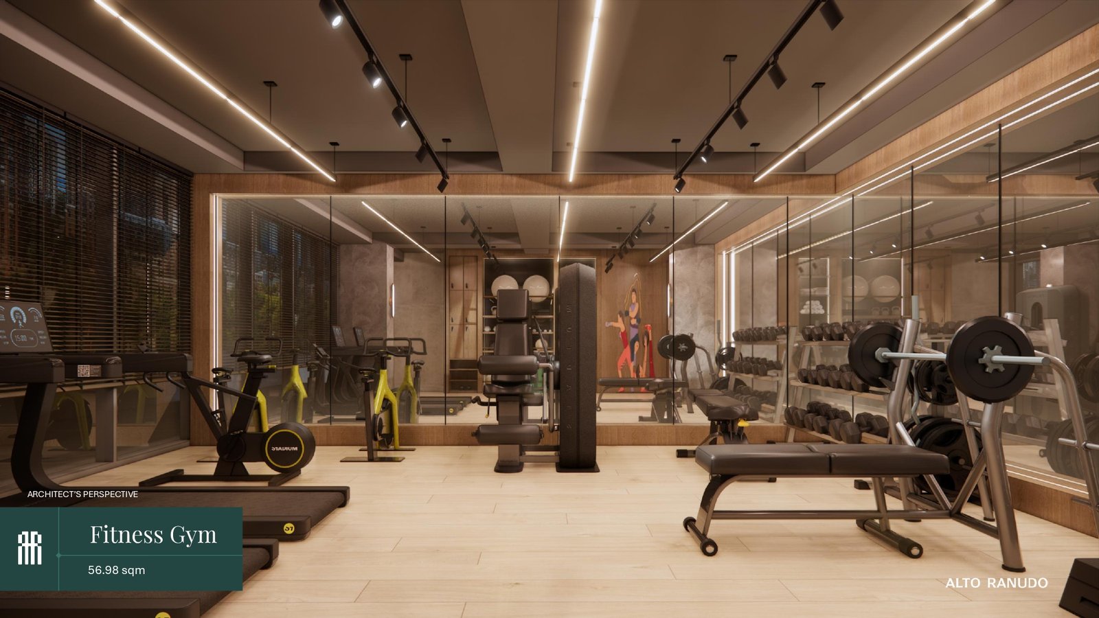 Fitness gym, 56.98 square meters